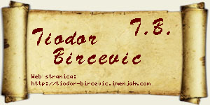 Tiodor Birčević vizit kartica